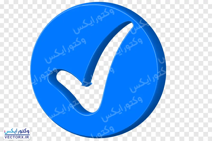 دانلود تیک آبی سه بعدی