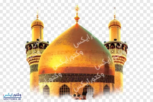 گنبد حرم امام علی(ع) بدون پس زمینه