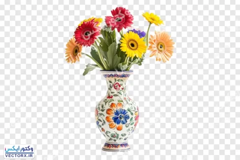 دانلود گلدان گل ژربرا