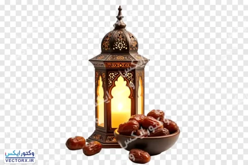 دانلود تصویر خرما و فانوس ماه رمضان