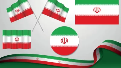مجموعه وکتور پرچم ایران