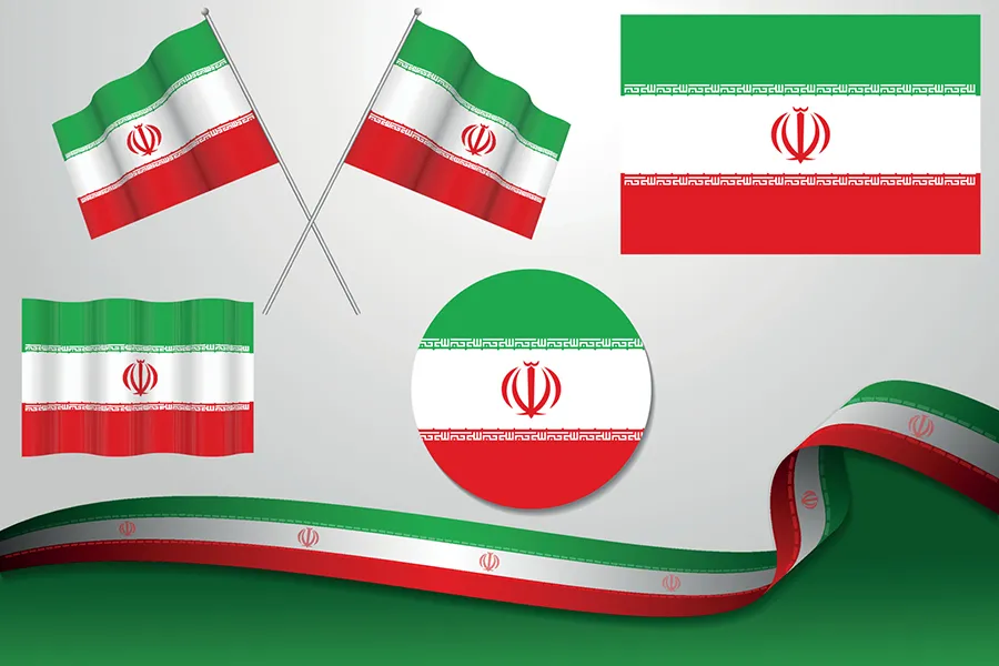 مجموعه وکتور پرچم ایران